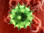 3d rendered illustration of an isolated virus