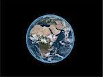 3d rendered illustration of our earth on a black background