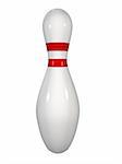 3d rendered illustration of one bowling pin