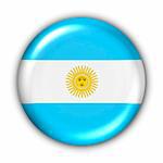 World Flag Button Series - South America - Argentina (With Clipping Path)