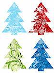 Christmas tree backgrounds, vector illustration