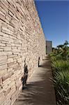 Abstract Slate Rock Wall Background in Perspective.