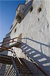 The steps to the White Tower in Brasov