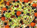 pizza texture background composition topping ingredients