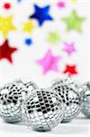 Party or Christmas balls with stars