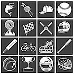 A set of sports icons / design elements. Vector art in Adobe Illustrator 8 EPS format. Can be scaled to any size without loss of quality.