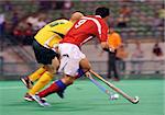 Hockey Player In Action (motion blur effect)
