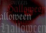 halloween background with evil eye and halloween wording
