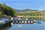 Pedel Boats on Lake Diemelsee, Heringhausen, Hesse, Germany