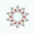 Insignia -  star shaped    .  Blank so you can add your own images. Vector illustration.