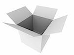 3d rendered black/white illustration of a grey carton