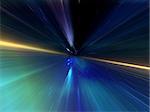 Abstract background of Hyperspace - infinite concept illustration
