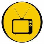 Vector illustration of isolated tv icon