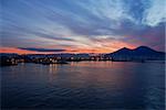 Sunrise over distant mountains