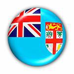 World Flag Button Series - Oceania - Fiji (With Clipping Path)