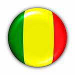 World Flag Button Series - Africa - Mali (With Clipping Path)