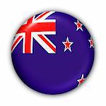 World Flag Button Series - Oceania - New Zealand (With Clipping Path)