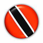 World Flag Button Series - Central America/Caribbean - Trinidad and Tobago (With Clipping Path)
