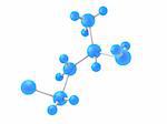 3d rendered illustration of some blue molecules