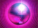 3d rendered illustration of a pink disco ball