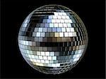 3d rendered illustration of a silver disco ball