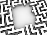 3d rendered illustration of a silver maze