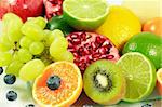 Fresh fruits with lot of vitamins
