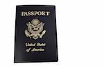 US passport on white background