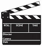 Open Clapboard. Vector illustration available