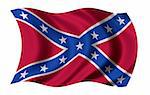 Flag of the Confederate States of America waving in the wind
