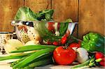 Vegetables on the counter