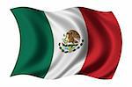Flag of Mexico waving in the wind