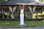 20-25 years woman portrait during yoga at exotic surrounding, bali indonesia