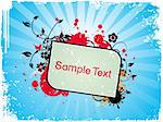 This is Grunge Vector illustration of floral sample text background