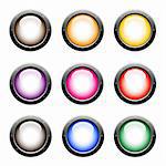 tech glossy web buttons with different colors