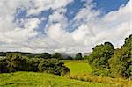 Mountain landscape with cloudy sky in Scotland