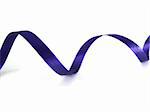 isolated purple ribbon for decoration of presents