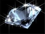 3d rendered illustration of a  shny diamond