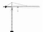 A vector representing a crane