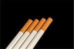 A Isolated Cigarettes on a black background