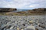 Wide angle view of a beach in south ireland