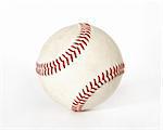 Close up of a baseball isolated on white