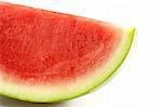 Slice of fresh watermelon on white background