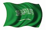Flag of Saudi Arabia waving in the wind