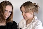 Studio portrait of two lesbian women