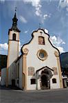 Old catolic church in a quiet mountain town