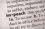 Selective focus on the word "impeach". Many more word photos for you in my portfolio...