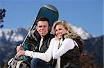 Happy couple at ski resort