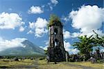 ruins of cagsawa church and mayon volcano in albay province south luzon in the philippines