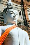 Buddha statue at the Buddhist temple of Wat Yai Chai Mongkol in Ayutthaya near Bangkok, Thailand.